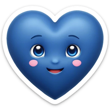 Dark Blue heart with the words Hi Cutie! in the middle  sticker