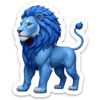 blue lion sticker