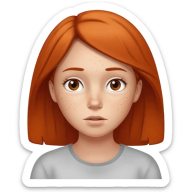 Girl, Questioning face sticker