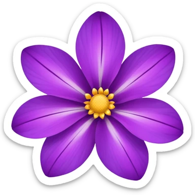Purple flower sticker