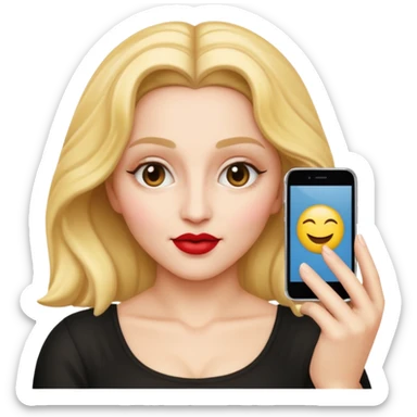 emoji della madonna che si scatta un selfie 
 sticker