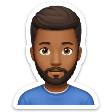 bearded black teenage sticker