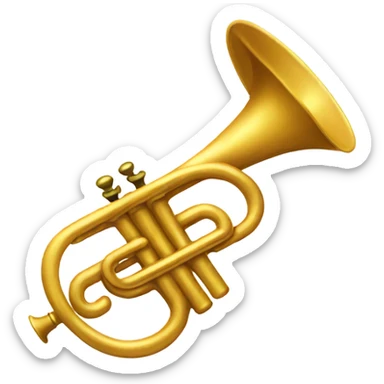 Dancing trumpet sticker