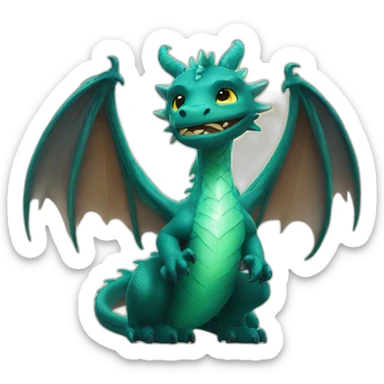 Dragons with Angel halo sticker