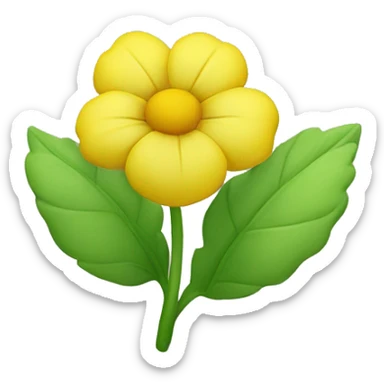 Yellow flower with green sepals  sticker