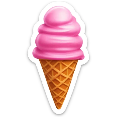 Pink ice cream  sticker