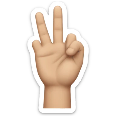 Three-finger salute sticker