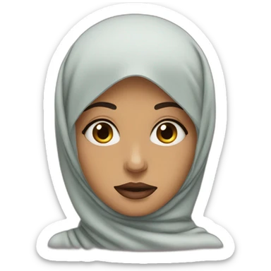 hijabi with pursed lips sticker