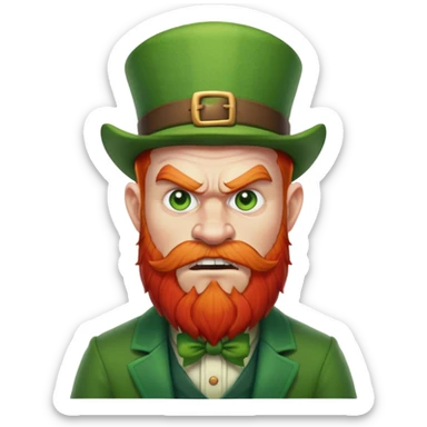 angry tall leprechauns  sticker