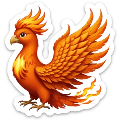 Phoenix in the fire sticker