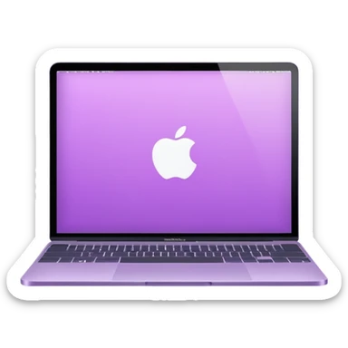 macbook ios light violet elements. sticker