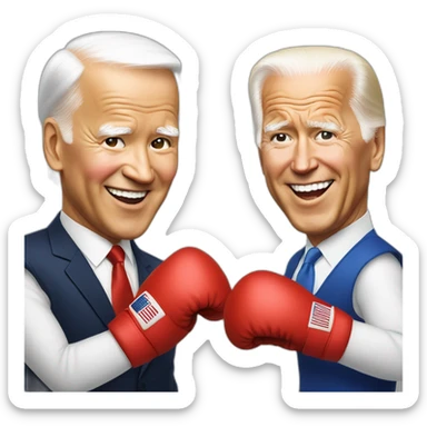 President Xi and Joe Biden boxing sticker