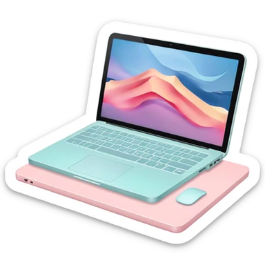 pastel laptop sticker