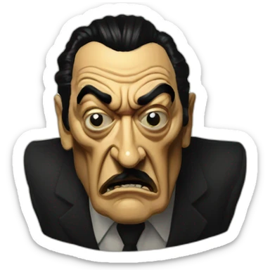 Salvador Dali angry doomguy sticker