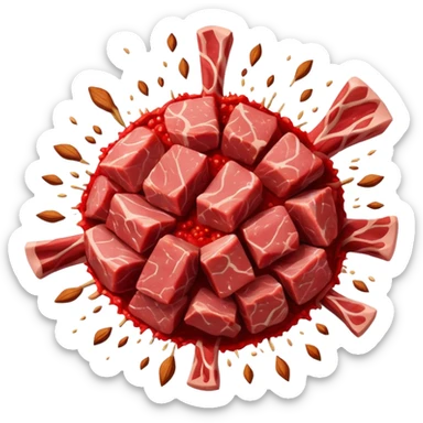 Meat blast sticker