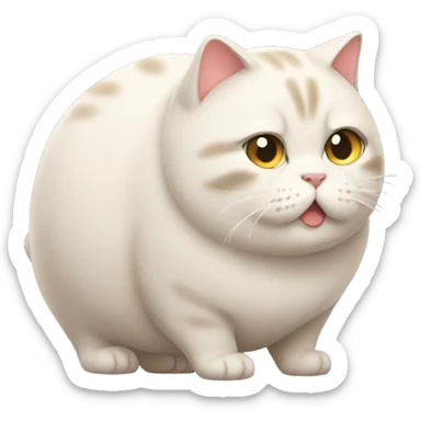 chubby cat  sticker