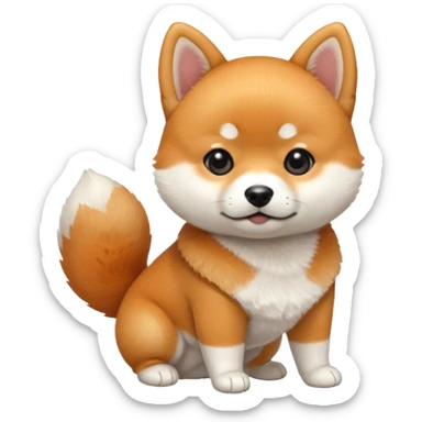 shiba baby dog sticker