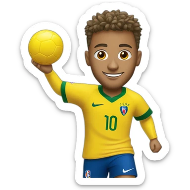 Neymar Jr avec ballon sticker
