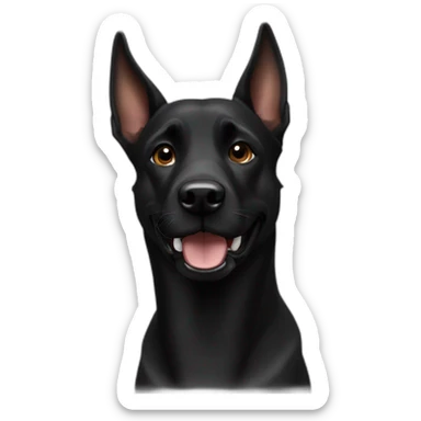black-dog-malinois-happy sticker