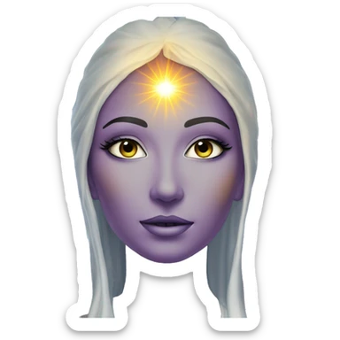 Pleiadian radiant glowing diva woman female third eye sticker