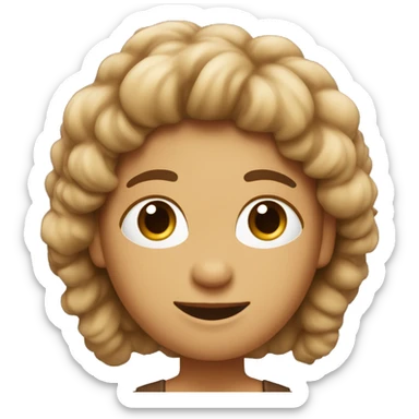 un mec avec les cheuveux frissé et la peaux marron claire sticker