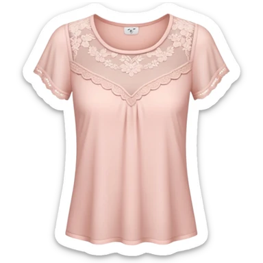 light pink top with lace sticker
