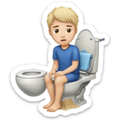 making shit at the bathroom sticker