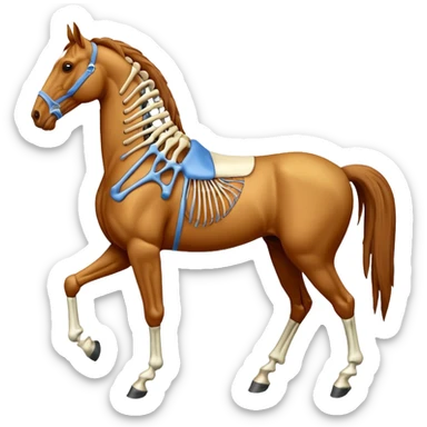 Horse anatomy sticker