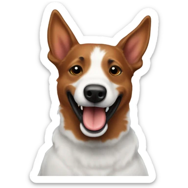 Happy red heeler sticker