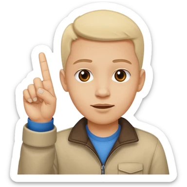 Yvl hand sign only 3 fingers up sticker