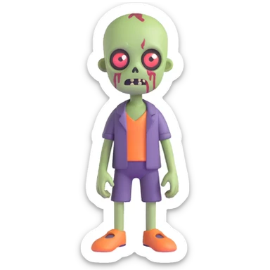 little zombie sticker