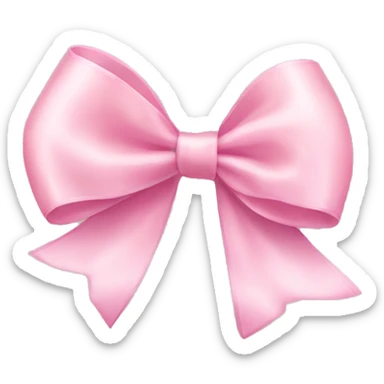 light pink ribbon bow sticker