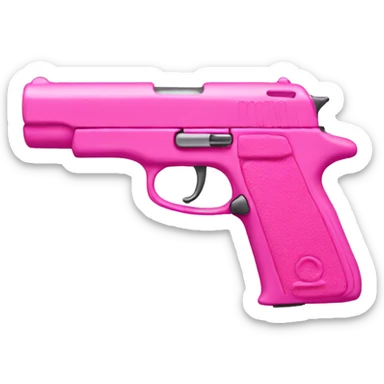 Pink gun sticker