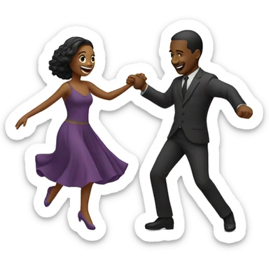 Couple dancing sticker