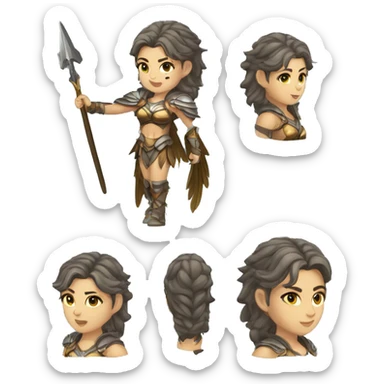 Sfw Caucasian Valkyrie full body  sticker