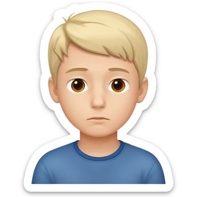 boy thinking abouting something  sticker