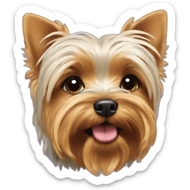 Yorkshire Terriers kissing sticker