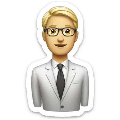 white marketing expert sticker