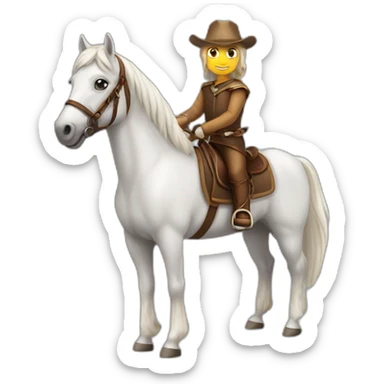young horse ridder sticker