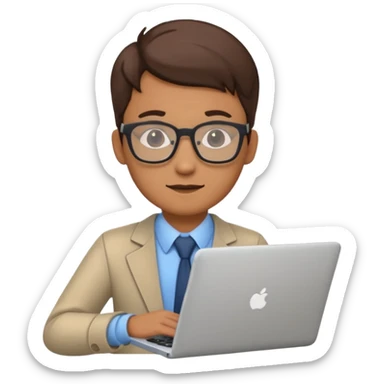 IT-Specialist with laptop sticker