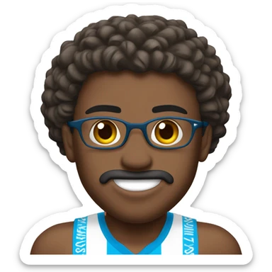 Un marseillais avec le maillot de l’Olympique de Marseille  sticker