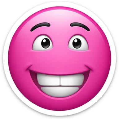 Pink emoji  sticker