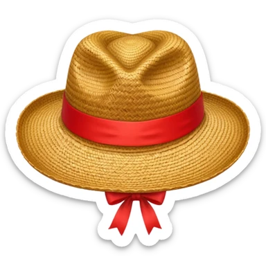 straw hat from one piece sticker