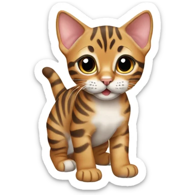 Bengal kitten sticker