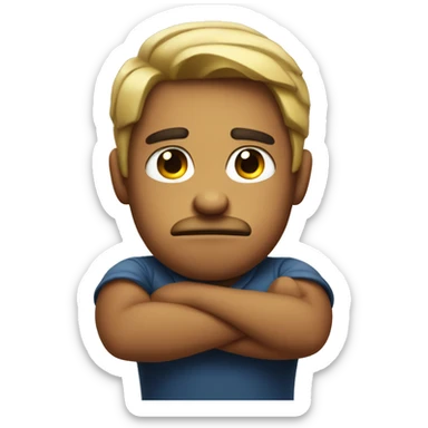 Annoyed arms crossed sticker
