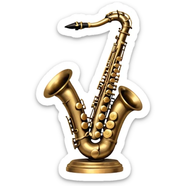 statue playing saxophone sticker