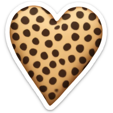 cheetah print heart  sticker