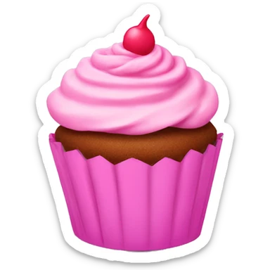 Pink cupcake  sticker