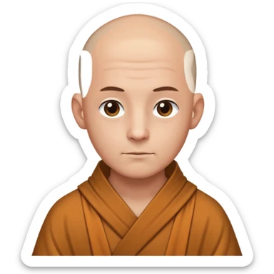 an adult monk  sticker