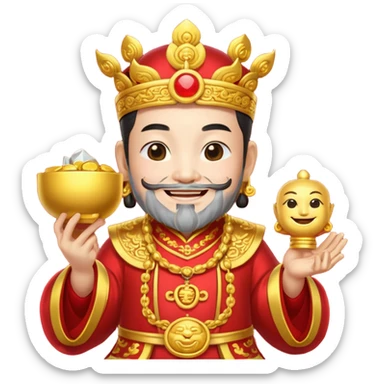 Chinese God of Wealth sticker